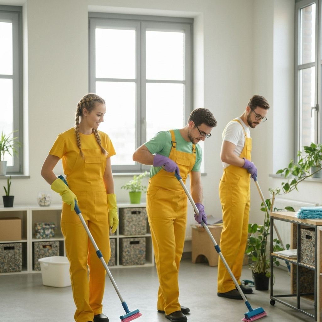 Professional cleaning team